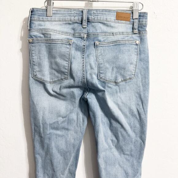 Judy Blue Denim Jeans 28 Skinny Distressed Light Wash Stretch Holes Faded - Picture 6 of 9
